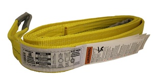 ANCRA 20-EE2-9802X4 2" X 4' YELLOW 2-PLY TAPERED LOOP EYE-TO-EYE LIFTING SLING