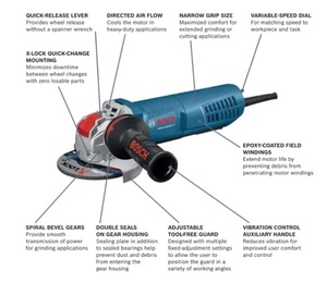 BOSCH GWS13-50VSP 5" ANGLE GRINDER