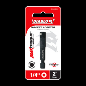 DIABLO DSA0250 1/4 SOCKET ADAPTER 2"