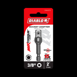 DIABLO DSA0375 3/8 SOCKET ADAPTER 2"