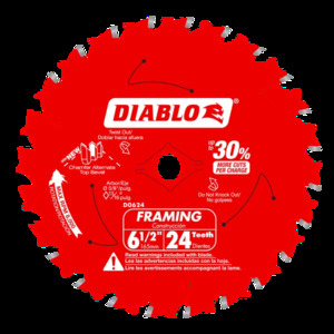 DIABLO D0624A 6-1/2" THIN KERF BLADE