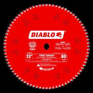 DIABLO D1280X 12"X80T FINE FINISH MITER