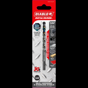 DIABLO DMD1564JP1 15/64" METAL DRILL BIT FOR MILD,