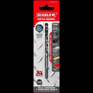 DIABLO DMD1764JP1 17/64" METAL DRILL BIT FOR MILD,