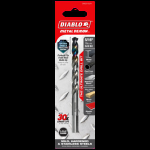 DIABLO DMD516JP1 5/16" METAL DRILL BIT FOR MILD, HARDENED