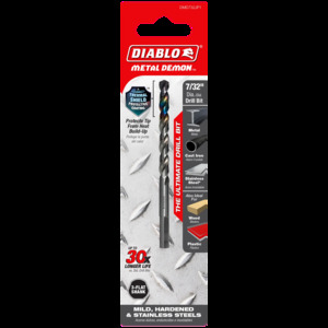 DIABLO DMD732JP1 7/32" METAL DRILL BIT FOR MILD, HARDENED