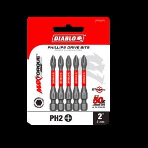 DIABLO DPH22P5 5 PK PH2 INSERTBIT 2"