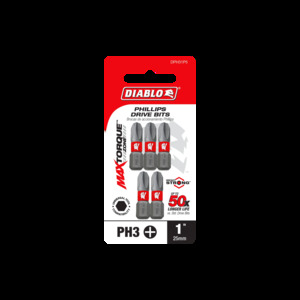 DIABLO DPH31P5 5PK PH3 INSERTBIT 1"