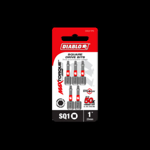 DIABLO DSQ11P5 5PK #1 SQ INSERT BIT 1"