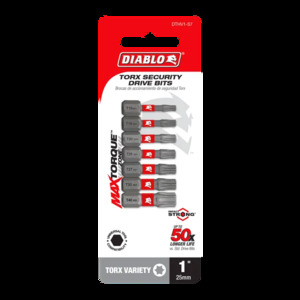 DIABLO DTHV1-S7 7 PK INSERT BIT TORX 1"