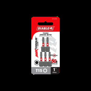 DIABLO DT151P5 5PK T15 INSERT BIT 1"