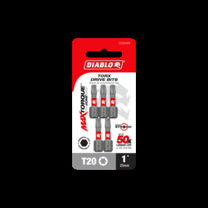 DIABLO DT201P5 5PK T20 INSERT BIT 1"