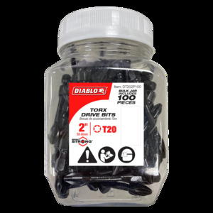 DIABLO DT202P100 100PK T20 INSERT 2"