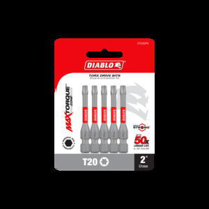 DIABLO DT202P5 5PK T20 INSERT BIT 2"