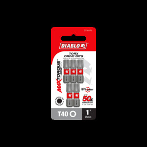 DIABLO DT401P5 5 PK T40 INSERT BIT 1"