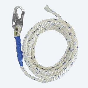 FALLTECH 8200T 5/8" X 100' WHITE POLYESTER BLEND ROPE LIFELINE W/ TAPED END
