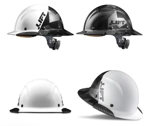 LIFT HDF50C-20CK FULL BRIM HARD HAT - WHITE/BLACK CAMO - CARBON FIBER