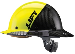 LIFT HDF50C-19HC FULL BRIM HARD DAT - YELLOW/BLACK - CARBON FIBER