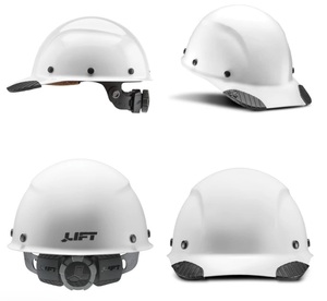 LIFT HDFC-17WG CAP STYLE HARD HAT - WHITE - FIBER REINFORCED RESIN