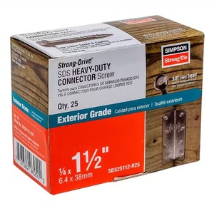 SIMPSON SDS25112-R25 1/4X1-1/2 SDS SCREW