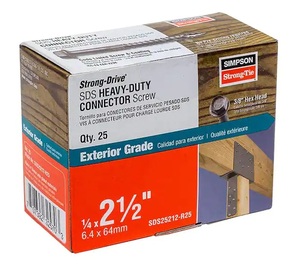 SIMPSON SDS25212R25 1/4X2-1/2 CONNECTOR SCREW