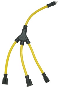 SOUTHWIRE 90198802 12/3 YELLOW "W" 3WAY ADAPTER