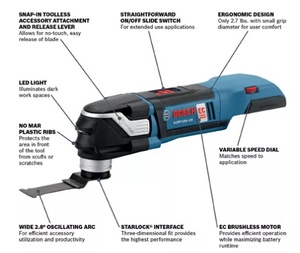 BOSCH GOP18V-28N OSCILLATING CORDLESS 18V **BARETOOL**