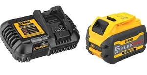 DEWALT FLEXVOLT BATTERY WITH CHARGER  6AH 20V/60V  **PROMO**